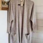 NWT Anthro Donni sandwash pinstripe cardigan One Size Tan Size undefined Photo 1