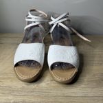 Mexico En La Piel Huarache Sandals White Floral Tooled Strappy Lace Up Womens 8 Photo 1