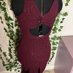 Morgan & Co Deep Burgundy Lace Maxi Dress Photo 2