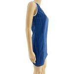 Claudie Pierlot (M) Blue White Sleeveless Tent Shift Mini Bow Dress Size M Photo 4