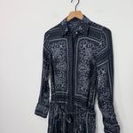 Madewell Relaxed Long-Sleeve Tiered Midi Dress in Bandana Dark Navy NWT XS Photo 3