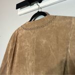 Liz Claiborne Light Brown Suede Blazer Jacket Snap Button 12 Petite Photo 4