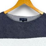 Barefoot Dreams NEW CozyChic Ultra Lite Gray Stripe Ocean Breeze Poncho One Size Photo 1