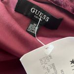 Guess  Textured Bodycon Crushed Velvet Mini Dress in Wine Size 10 New Photo 9