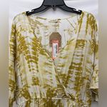 Kori Plus Tie Dye Surplice High Low Dress In Mustard Size 2X Assymetrical NWT Photo 1