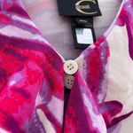 Just Cavalli multicolor floral keyhole bow blouse size IT40 US 4 S small Photo 3