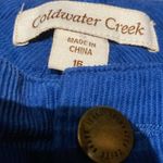 Coldwater Creek  Stretch Corduroys 67002 Blue 5 Pocket Pants Size 16 Photo 1