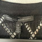 White House | Black Market NEW WHBM 3/4 Sleeve Open Knit Embellished Beaded Tunic Sweater Top Size Medium Photo 12