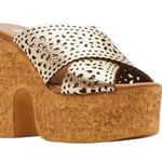 Steve Madden Leather Lining Gold Platform Wedge Sandals NWTs NIB size 8 Photo 0