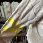 Sundry  for Evereve tan yellow striped sleeve 0/XS jersey sweatshirt Photo 2