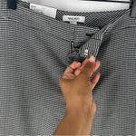 Nine West  Black Silver Houndstooth Stretch Knit High Rise Kick Flare‎ Pants 8 Photo 3