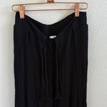 Kona Sol Tie Waist Beach Pool Cover Up Pants Black Medium Photo 4