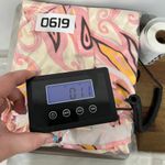 Julie Brown  NYC Womens Blouse Small Funky Hippie Disco Bow Tie Flare Pink Orange Photo 13