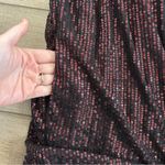 Judith March  Merlot Black Sequin Ruffle Sleeve Holiday Glow Babydoll Romper M Photo 6