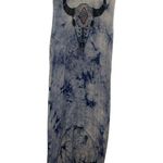 Forever 21 Blue White Tie Dye Cow Skull Hi-Low Tank Dress - Size M Photo 1