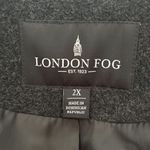London Fog Heathered gray Pea Coat with scarf Photo 6