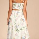 Lulus  Sweet At Heart White Floral Embroidered Two-Piece Midi Dress Photo 1