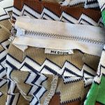 Vintage ‘70s Green, Brown, & Ivory Zigzag Print Short Sleeve Mini Dress Green Size XS Photo 6