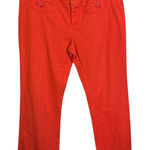 Cartonnier Anthropologie Charlie Crop Flare Pants Hot Orange Casual Mid Rise Orange Size 8 Photo 0