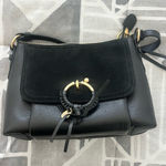 See By Chloe Joan Ladylike Black Shoulder Bag with Metallic Ring Detail Photo 0