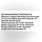 MADDEN NYC Womens Cropped Sleeveless Top Size Large 11 Photo 5