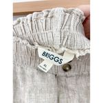 Briggs Women's Linen Blend Wide Leg Crop Pants sz XL Paperbag Waist High Rise Tan Photo 4