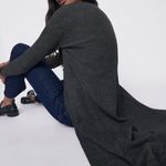 ZARA NWT Wool Blend Ribbed Long Grey Cardigan Photo 4