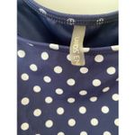 Lands’ End Sleeveless Navy Polka Dot Swim Top Sz 18W DD Blue Photo 4