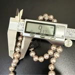 14K 585 Gold Clasp 9mm Ivory Cream Freshwater Cultured Pearl 17” Necklace 48.6g. Photo 11