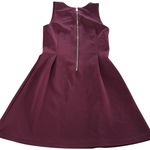 Of Mercer Dress Womens 8 Sleeveless Fit Flare Stretch Zip Back Classic Workwear Purple Photo 1
