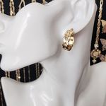 Gold Filled Chunky Chain Link Hoop Earrings Photo 3