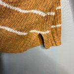 Pink Rose  Striped Pocket Sweater Size L Boxy Relaxed Knit Crewneck Mustard Photo 5