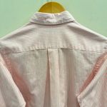 VTG 70s L.L. Bean Pink White Striped Button Down Shirt Utility Heritage Small Photo 5