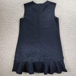 Victoria Beckham  Target Calla Lily Dress Womens L Black Satin Ruffle Peplum Hem Photo 2