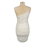 Princess Polly Jocasta White Side Ruched One Shoulder Mini Dress Photo 6