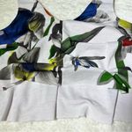 ZARA  White Floral Cropped Swing Tank Top Photo 3