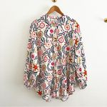 Boden USA Boden Rosie Tunic Beach Shirt Opulent Garden Floral 100% Linen Size 12P l Photo 1