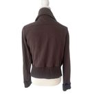 ZARA  Women’s Brown Bomber Knit Jacket Size Large Photo 1