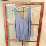 Fitz + Eddi Blue Tie Front Tank Top Photo 2