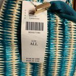 Melie Bianco Anthropologie The Brigitte Satchel by Melie‎ Bianco Raffia Edition turquoise NEW Photo 4