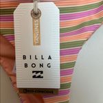 Billabong  Multicolor Striped Thong Bikini Surf Bottoms Women’s Sz Small NWT Photo 4
