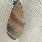 Free People Ariana Ost The Era Strand Necklace Navy Shell Pendant Bohemian Beach Photo 9