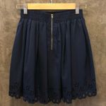 Look Me Love Me | Navy Blue Skater Mini Skirt Photo 1