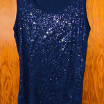 Maurice's  Navy Sequin Tank Top Photo 0