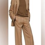 Toteme Brown Herringbone long sleeve wool blend wide lapel Blazer jacket 38 Tan Size undefined Photo 0