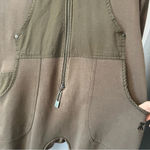 One Piece  Green Jumpsuit Utility Loungewear Cozy Jogger Pockets M Oversized Photo 4