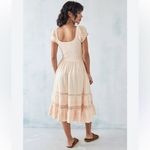 Urban Outfitters  UO Dana Tiered Midi Dress Peach Color Bohemian Summer Size XS Photo 1