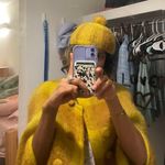Plaid Vintage Alpaca Wool Poncho And Beret Matching Set Yellow Size M Photo 0