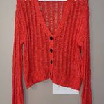 Gianni Bini Women's Orange Cardigan Sweater Size Medium Photo 0