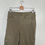 Spanx Womens Olive Green Stretch Twill Cropped Wide Leg Pants Size Large 20686q Photo 1